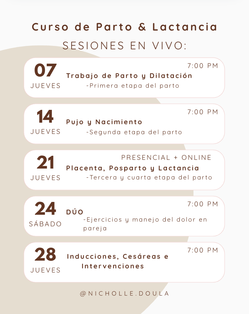 Curso de Parto & Lactancia - Agosto 2025